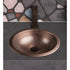 Pure Copper Hand Hammered 16 inch Rotunda Dual Mount Drop In Undermount Bathroom Sink